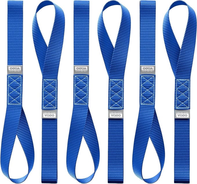 Zachte Lussen - Spanbanden - Vastzetten van Ladingen - Heavy Duty Polyester - 43 cm - Blauw