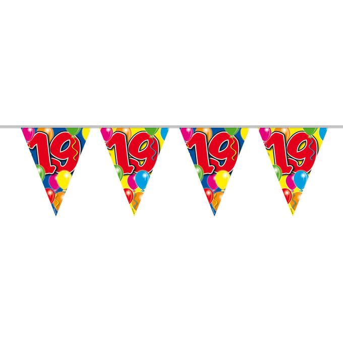 Folat - Vlaggenlijn 19 jaar Ballonnen (10 meter)