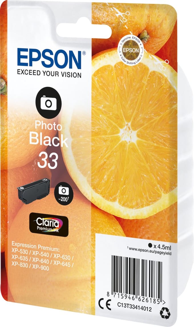 Original Ink Cartridge Epson C13T33414022 Black
