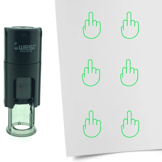 CombiCraft Stempel Middelvinger 10mm rond - Groene inkt