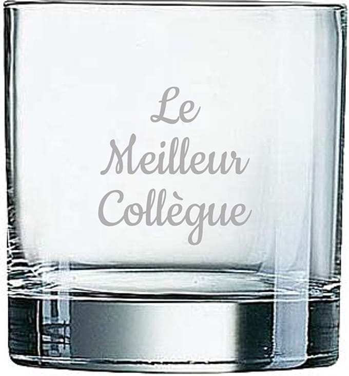 Whiskeyglas gegraveerd - 38cl - Le Meilleur Collègue