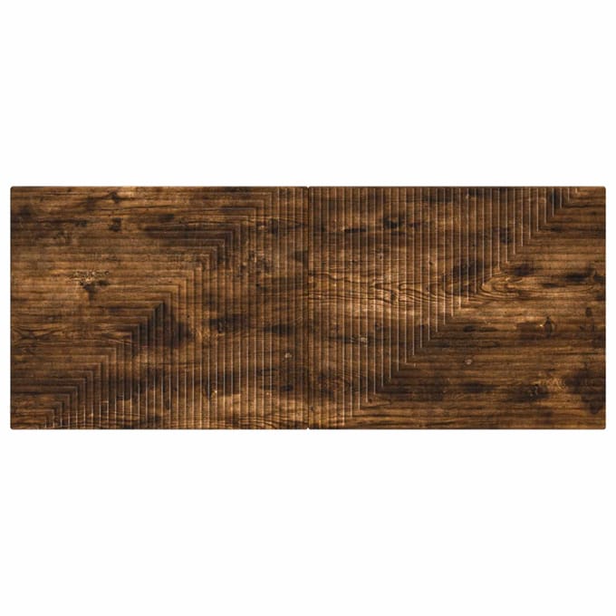 vidaXL - Wandgemonteerd - Hoofdbord - HAARLEM - Gerookt - eiken - Bewerkt - hout