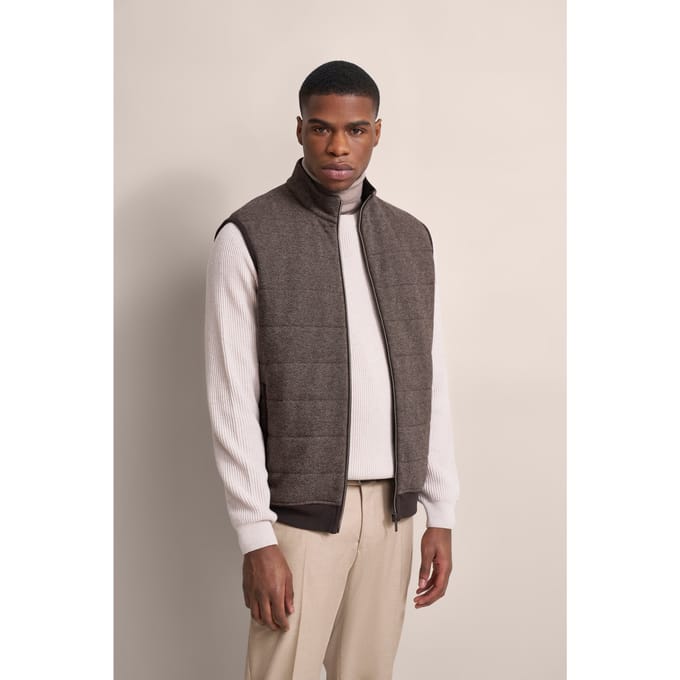 Bugatti Herren Waistcoat met casual pasvorm
