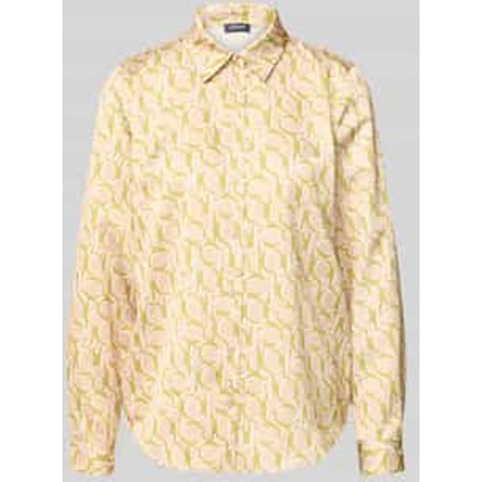 Regular fit blouse met lange mouwen met all-over motief model 'Bliss2'