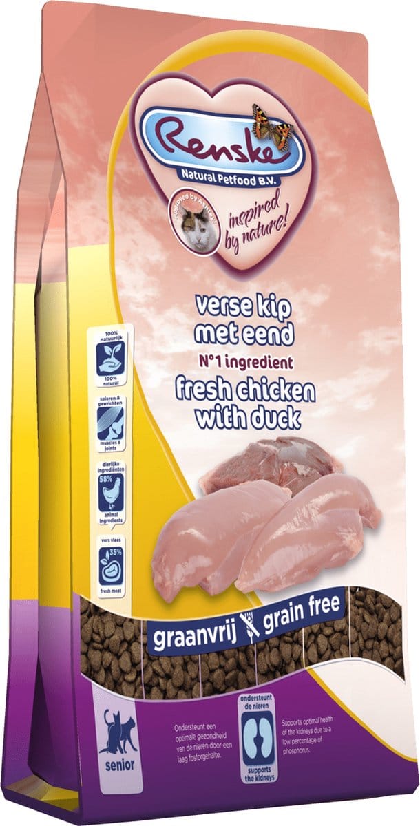 Renske Kat Senior Verse Kip&Eend - Kattenvoer - 6 kg