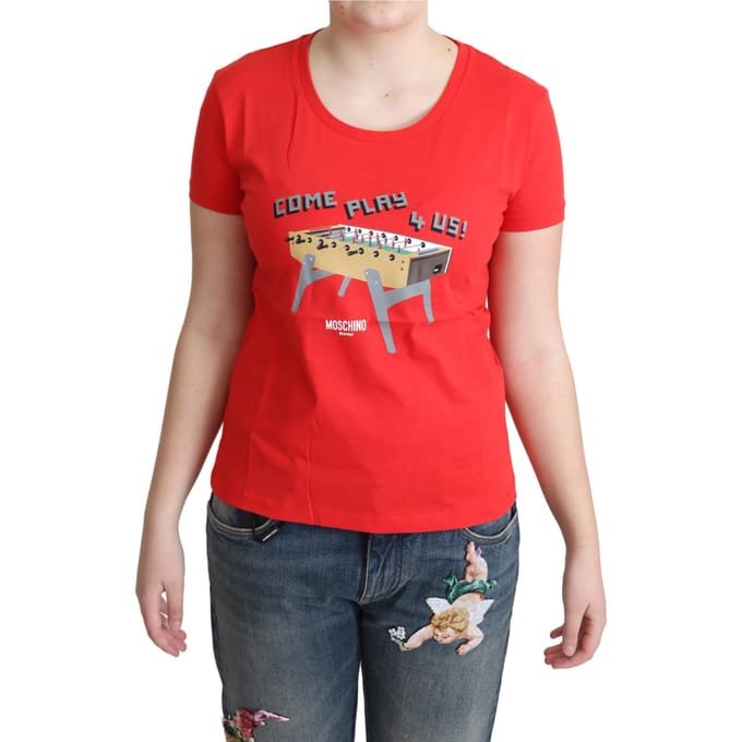 Moschino Tsh5061 Voetbal T-shirt Rood