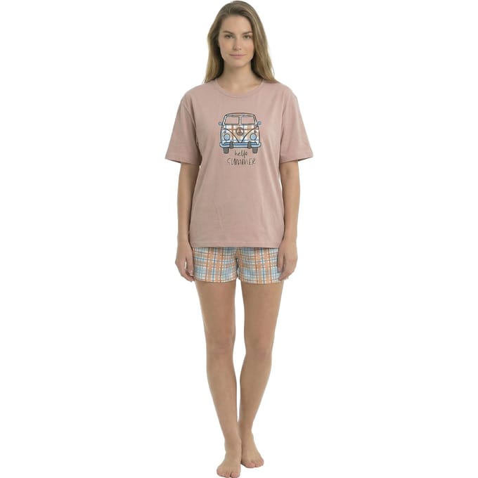 Dames Zomer Korte Mouwen Katoenen Pyjama's KL40000