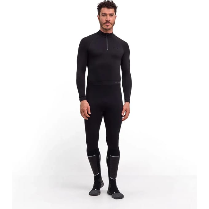 FALKE Maximum Warm Long sneldrogend functioneel materiaal lang functioneel ondergoed heren zwart - maat S