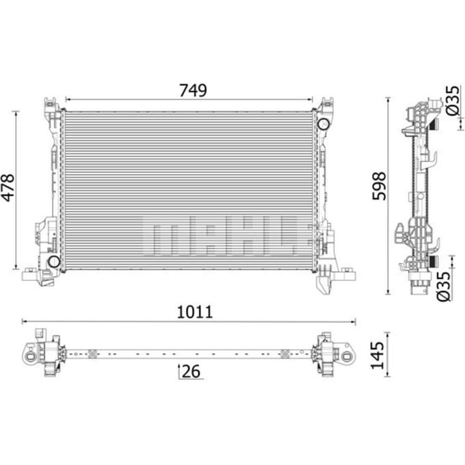 Radiator MAHLE CR 2637 000P