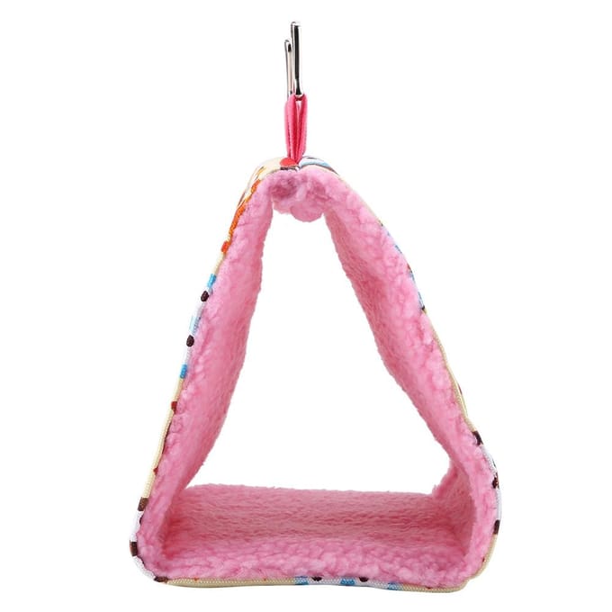 Huisdier Vogel Warm Zacht Hangmat Kooi Papegaai Hangend Hut Tent Bed Grot Schommel Speelgoed Type 1 pink