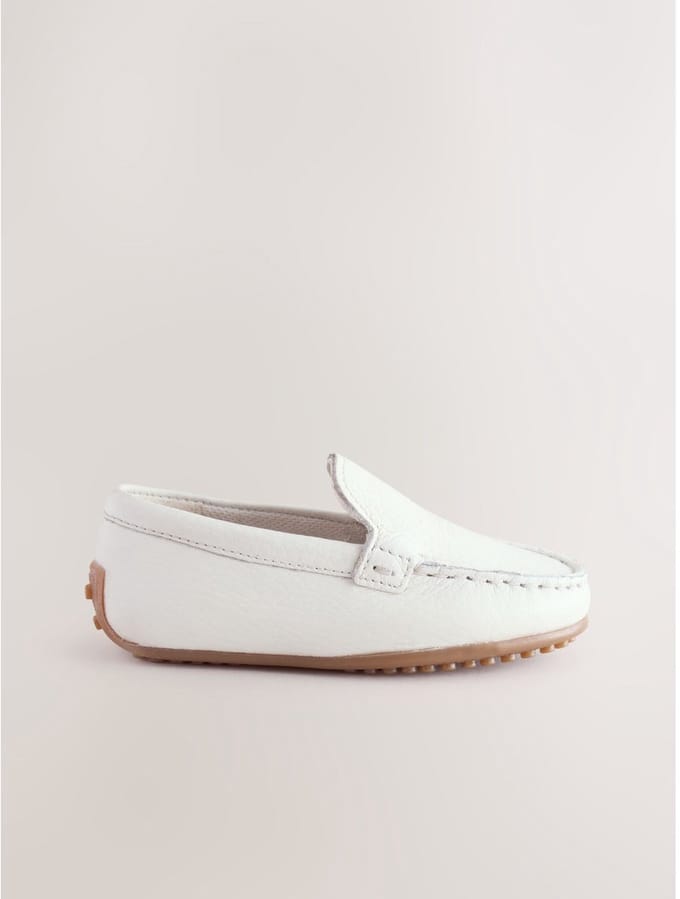 Next - Jongens - Suède instaploafers - Wit