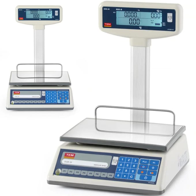 TEM EGE Serie - Postweegschaal - 15kg - LCD-scherm - Legalisatie
