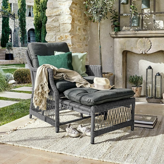 LOBERON Fauteuil Howe grijs/zwart