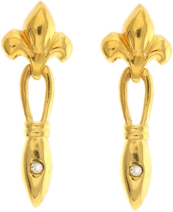 Behave - Dames oorbellen - Goudkleur barok hanger - Klassiek chic 4,5 cm