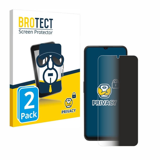BROTECT - privacy screenprotector voor Cubot P80 - Folie Beschermfolie Blauwlichtfilter 2 Stuks