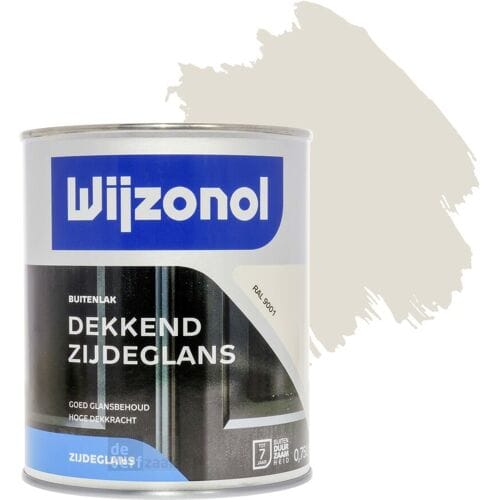 Wijzonol Dekkend Zijdeglanslak - 0,75l - RAL 9001