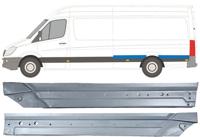 Reparatiepaneel achterspatbord voor Volkswagen Crafter 2005-2017 / Links / Set