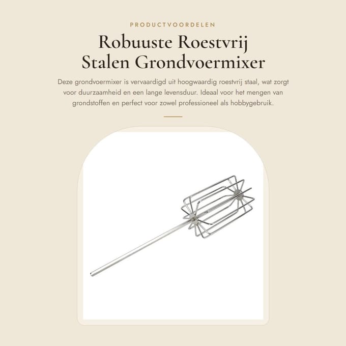 Dailygoods - Robuuste Roestvrij Stalen Grondvoermixer met 11 Messen