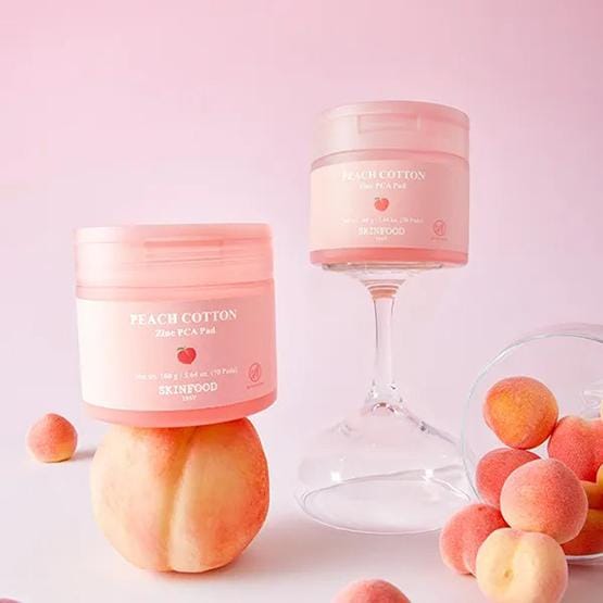 [SKINFOOD] Peach Cotton Zinc PCA Pad 160g 70EA beige
