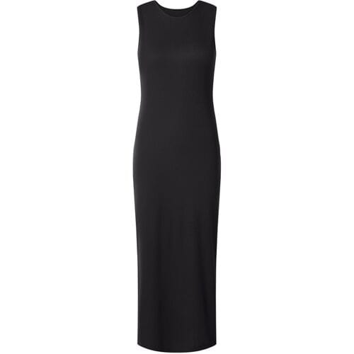 ESMARA Rib dames jurk - slim fit (Zwart, M (40/42))