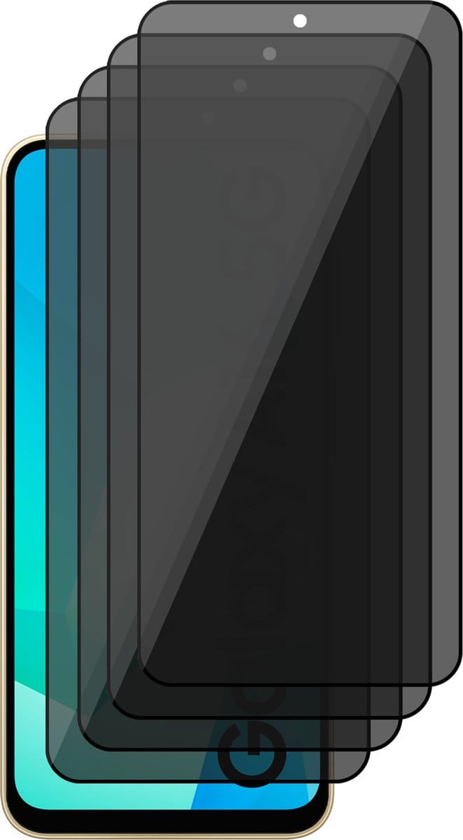 Privacy Screenprotector geschikt voor Samsung Galaxy A16 - 4x Volledig Dekkend Glas Screen Protector