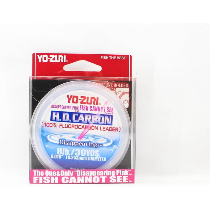 Yo Zuri H.D Koolstof Fluorocarbon Roze 100% 30 yds 8 lb R885-DP (1334) roze