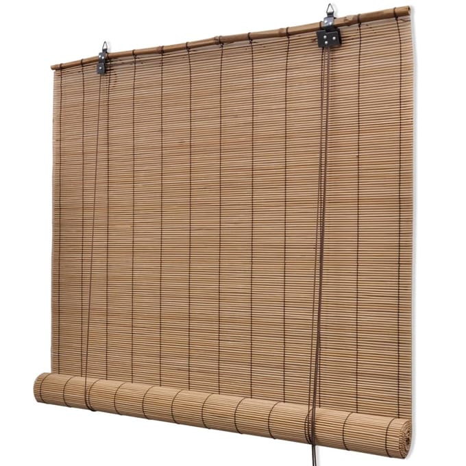 vidaXL - Rolgordijn - 120x220 - cm - bamboe - bruin