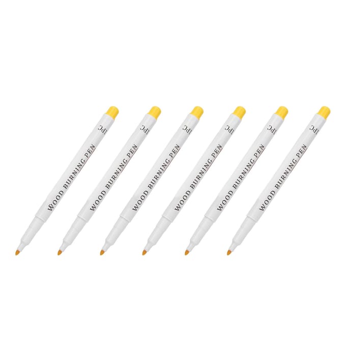 6 Stuks Houtbrander Marker Pyrografie Marker Houtbrander Pen voor Kunstprojecten Knutselen white