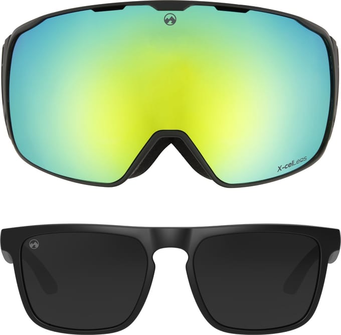 MowMow ICON Skibril + Extra Lens + Zonnebril – Magnetisch – Bio-Frame - R-Strap - UV400 - Unisex