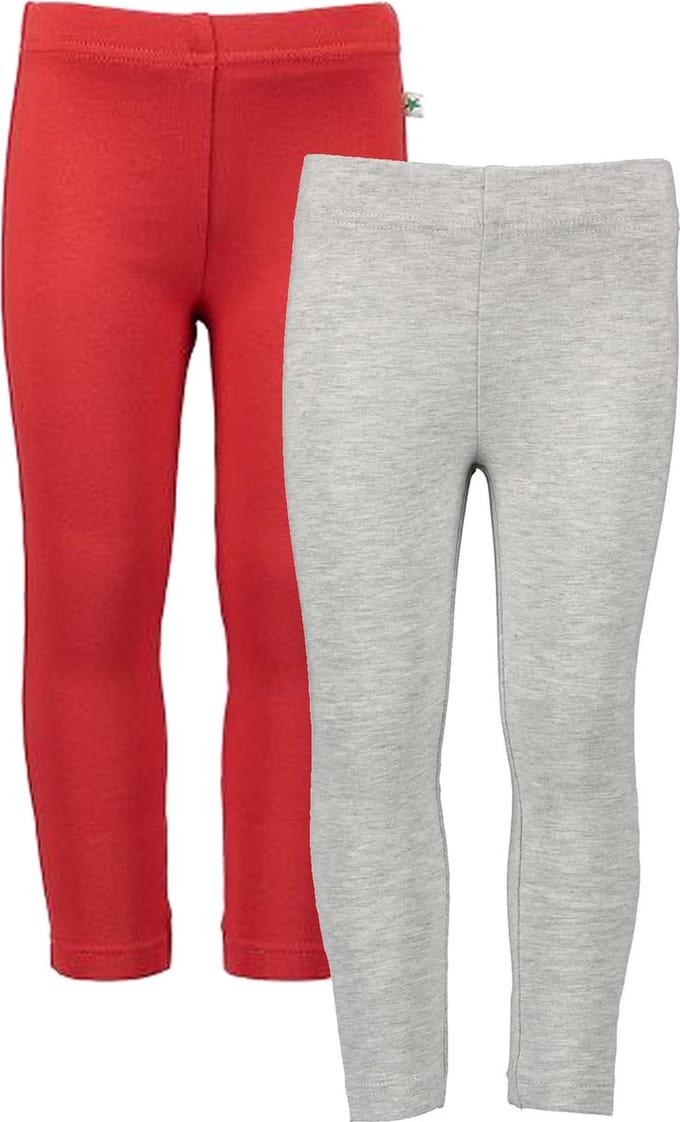 Blue Seven - 2pack - Leggings - Biologische Katoen - Rood - Grijs - Maat 116