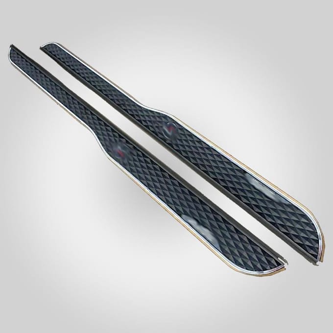 Zijpanelen Auto - Treeplanken Loopplank - Gemakkelijk Instappen - Stevig Aluminium Frame - 2 stuks - Zwart
