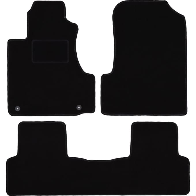 Tapis de sol en velours noir pour: Honda CR-V III SUV (2006-2012)