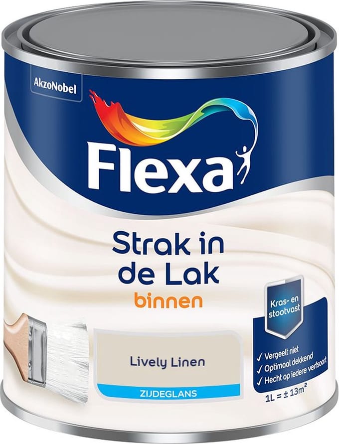 Flexa - Strak In De Lak Binnenlak Zijdeglans - Lively Linen - Mengverf - 1 L