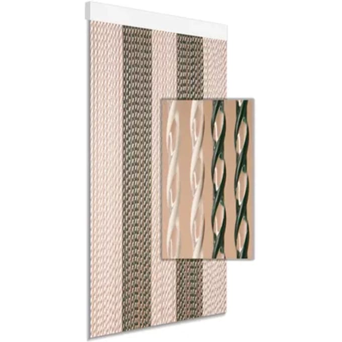 Degor Vliegengordijn Adia - 90x210cm - Groen/wit - Huisdiervriendelijk