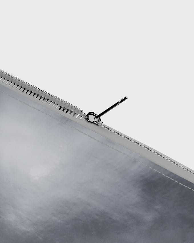 Padded Patent Silver Laptop Case 14"