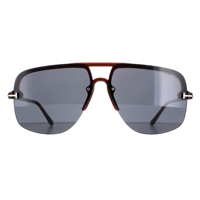 Tom Ford Aviator Heren Glanzend Lichtbruin Blauw Grijs Hugo 02 FT1003