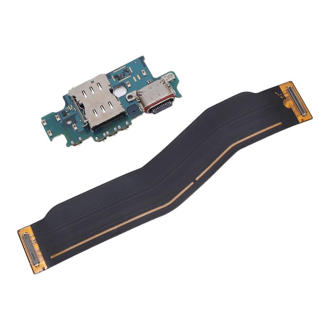 Oplaadpoort Dock Connector voor Galaxy S24 Plus S926B EU-versie USB C Oplaadpoort Hoofd gray