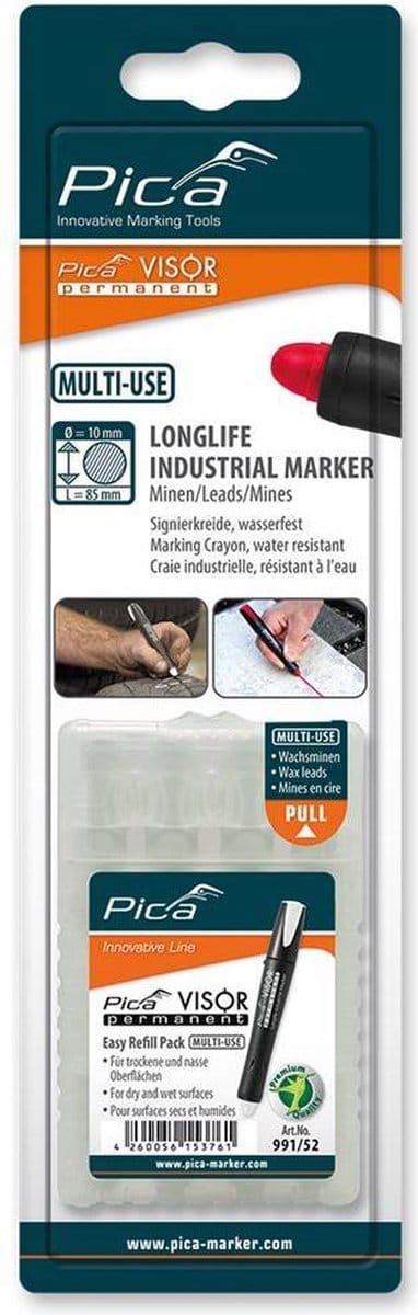 Pica 991/52 Navullingen voor Pica Permanent Marker - 4x - Wit