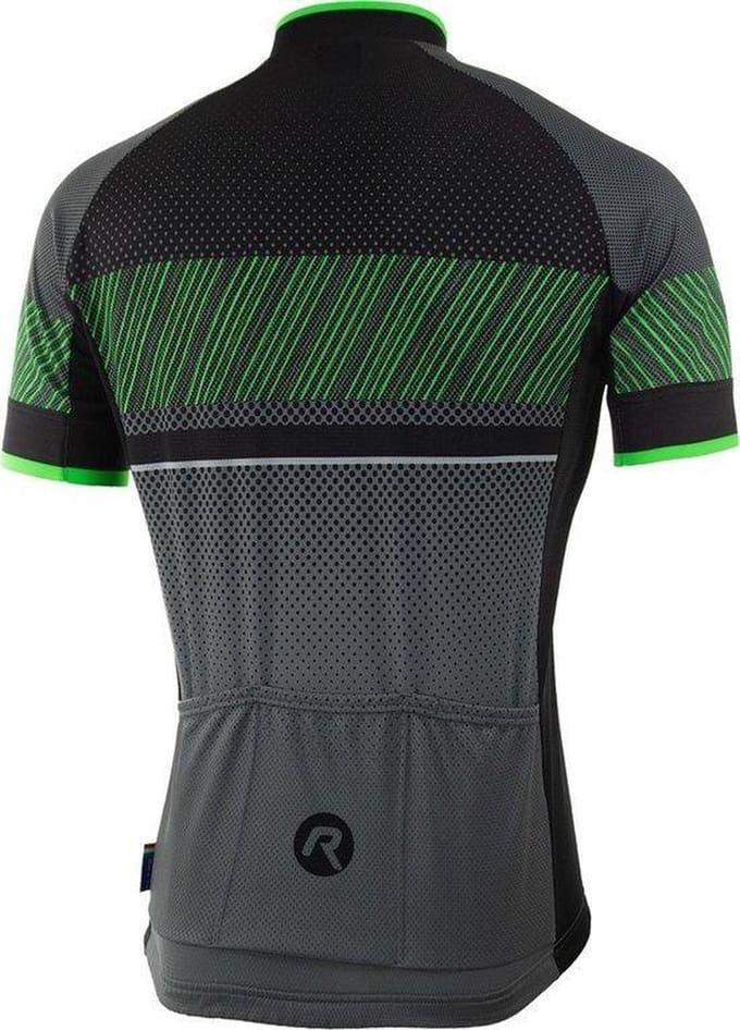 Rogelli Wielershirt KM Ritmo Zwart/Groen S