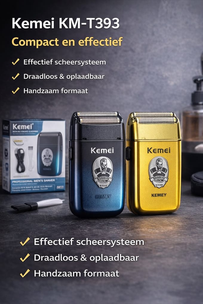 Kemei eletrisch shaver-LCD display-Dubbele folie-USB oplaadbaar