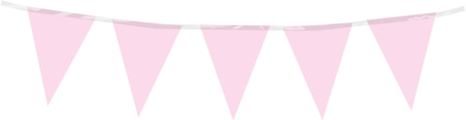 Mini vlaggenlijn | PE | Kleur: Baby Roze | Lengte: 3 meter
