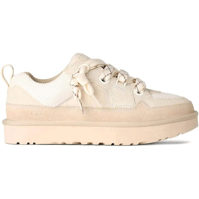 UGG® Lo Lowmel sneaker in White, Maat 41, Suede/Textiel/Gerecyclede Materialen