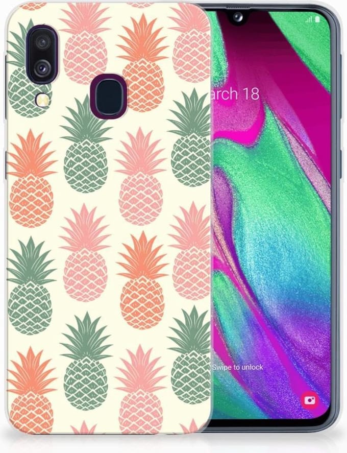 Samsung Galaxy A40 Siliconen Case Ananas