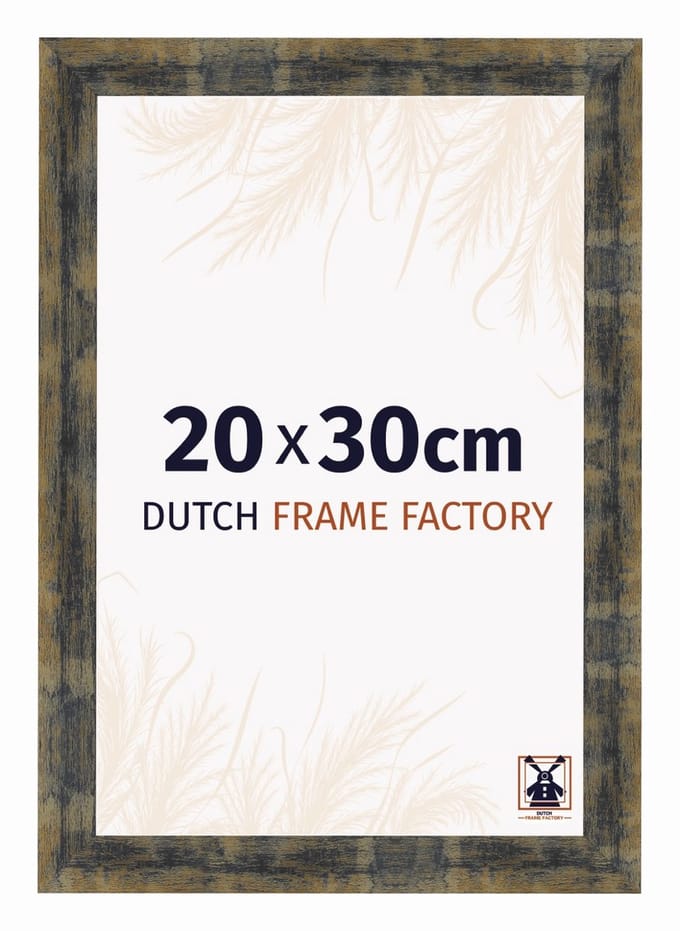 Fotolijst 20x30 cm - MDF - Blauw Goud Gemeleerd - Praag