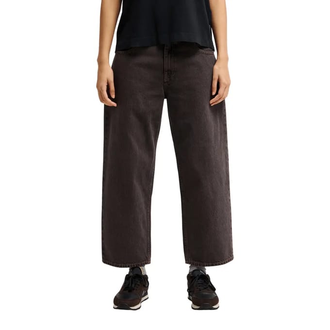 Quiksilver Qsw Wide Crop Denim Jeans zwart