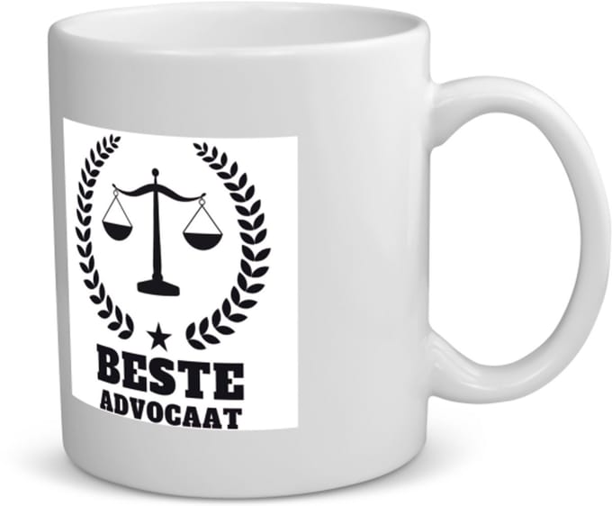 Beste advocaat Mok met opdruk - beste advocaat - collega - cadeau - 350 ML inhoud