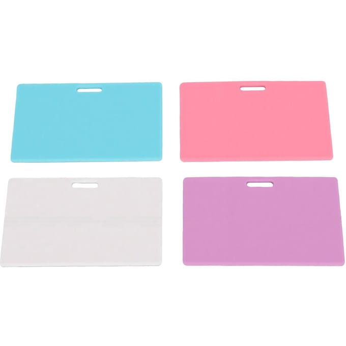 4 pièces Notes Badge Horizontal Léger Silicone Réutilisable Effaçable Bloc-notes Badge pour Hôpital Clinique