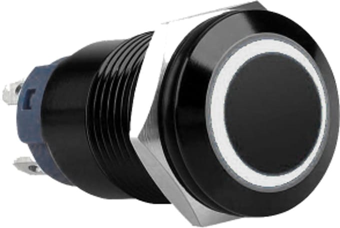 Push schakelaar witte verlichting - 16mm