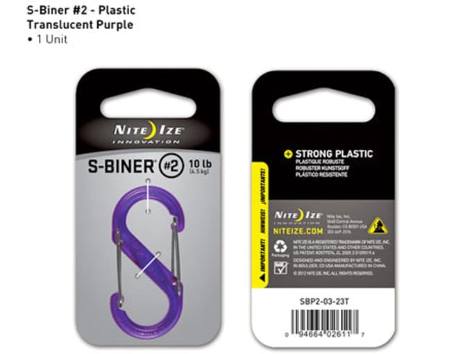 Nite Ize S-Biner Karabijnhaak Kunststof Paars #2