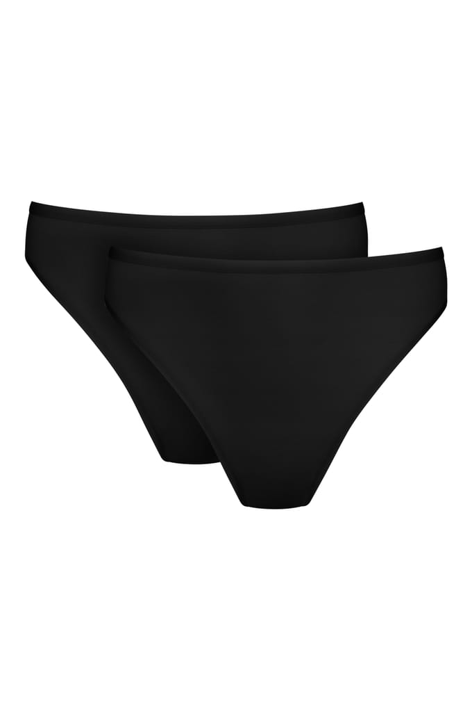 Retro jazz-pants | 2-pack Serie Pure Sense Zwart